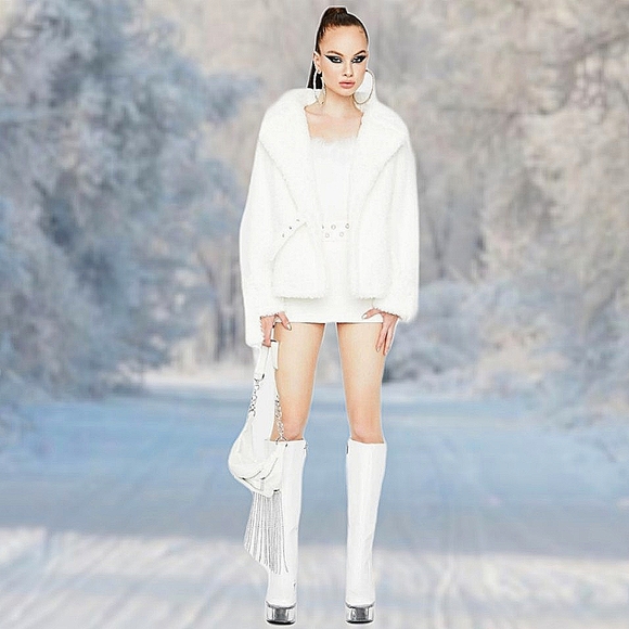 Sherpa Faux Fur Jacket - Picture 4 of 10